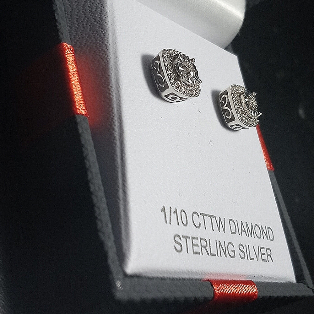 Sterling silver stud earings